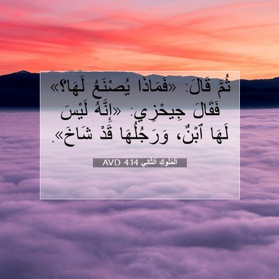 Picture 07 - اَلْمُلُوكِ ٱلثَّانِي 4:14 AVD - ثُمَّ قَالَ: «فَمَاذَا - Bible Verse Picture