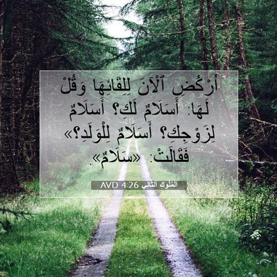 Picture 07 - اَلْمُلُوكِ ٱلثَّانِي 4:26 AVD - اُرْكُضِ ٱلْآنَ - Bible Verse Picture