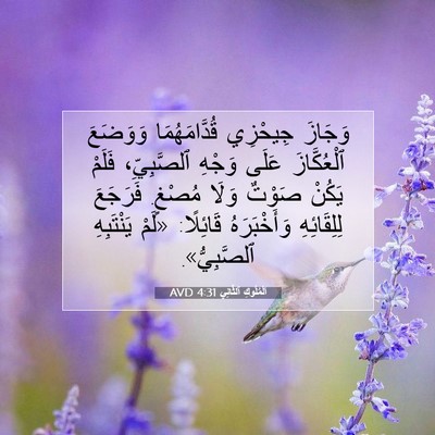 Picture 07 - اَلْمُلُوكِ ٱلثَّانِي 4:31 AVD - وَجَازَ جِيحْزِي - Bible Verse Picture