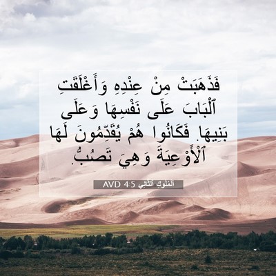 Picture 07 - اَلْمُلُوكِ ٱلثَّانِي 4:5 AVD - فَذَهَبَتْ مِنْ عِنْدِهِ - Bible Verse Picture