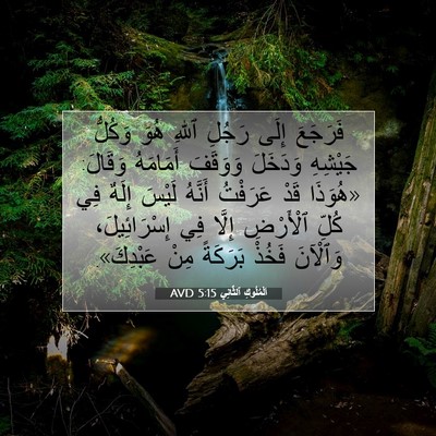 Picture 07 - اَلْمُلُوكِ ٱلثَّانِي 5:15 AVD - فَرَجَعَ إِلَى رَجُلِ - Bible Verse Picture