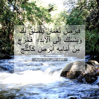 Picture 07 - اَلْمُلُوكِ ٱلثَّانِي 5:27 AVD - فَبَرَصُ نُعْمَانَ - Bible Verse Picture