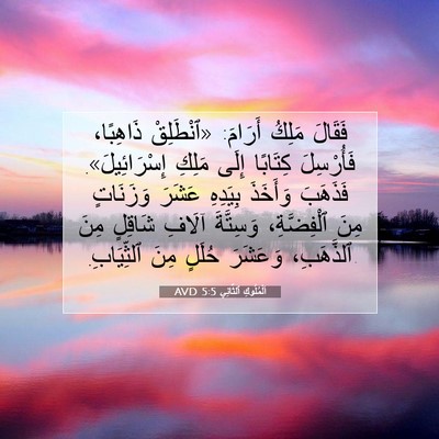 Picture 07 - اَلْمُلُوكِ ٱلثَّانِي 5:5 AVD - فَقَالَ مَلِكُ أَرَامَ: - Bible Verse Picture
