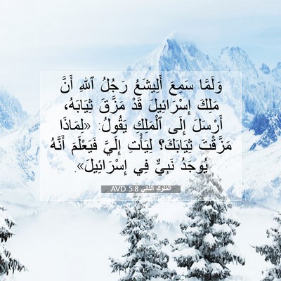 Picture 07 - اَلْمُلُوكِ ٱلثَّانِي 5:8 AVD - وَلَمَّا سَمِعَ أَلِيشَعُ - Bible Verse Picture