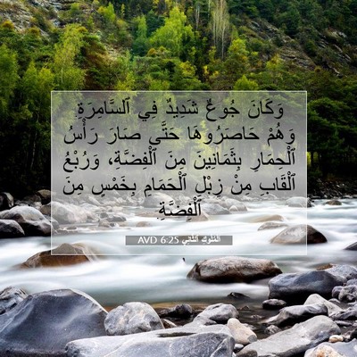 Picture 07 - اَلْمُلُوكِ ٱلثَّانِي 6:25 AVD - وَكَانَ جُوعٌ شَدِيدٌ فِي - Bible Verse Picture