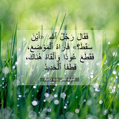 Picture 07 - اَلْمُلُوكِ ٱلثَّانِي 6:6 AVD - فَقَالَ رَجُلُ ٱللهِ: - Bible Verse Picture