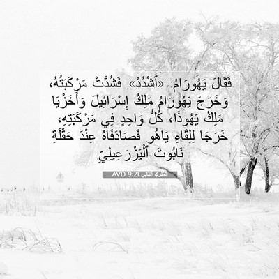 Picture 07 - اَلْمُلُوكِ ٱلثَّانِي 9:21 AVD - فَقَالَ يَهُورَامُ: - Bible Verse Picture