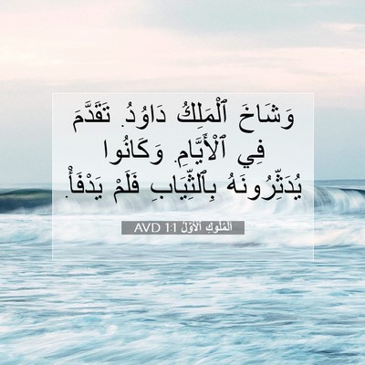 Picture 07 - اَلْمُلُوكِ ٱلْأَوَّلُ 1:1 AVD - وَشَاخَ ٱلْمَلِكُ دَاوُدُ. - Bible Verse Picture