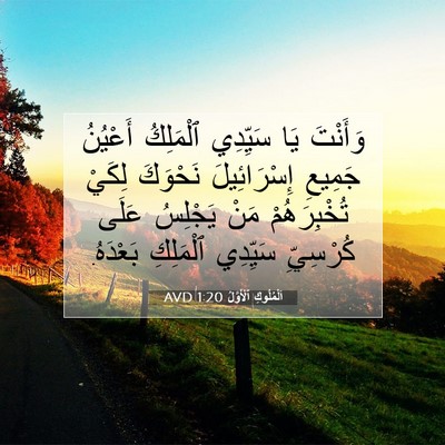 Picture 07 - اَلْمُلُوكِ ٱلْأَوَّلُ 1:20 AVD - وَأَنْتَ يَا سَيِّدِي - Bible Verse Picture