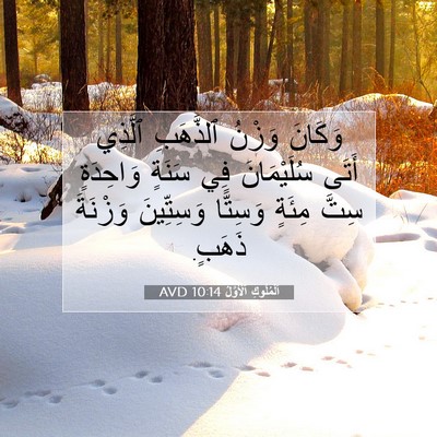 Picture 07 - اَلْمُلُوكِ ٱلْأَوَّلُ 10:14 AVD - وَكَانَ وَزْنُ ٱلذَّهَبِ - Bible Verse Picture