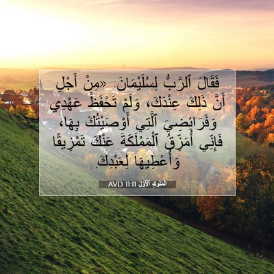 Picture 07 - اَلْمُلُوكِ ٱلْأَوَّلُ 11:11 AVD - فَقَالَ ٱلرَّبُّ - Bible Verse Picture