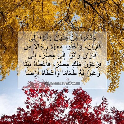 Picture 07 - اَلْمُلُوكِ ٱلْأَوَّلُ 11:18 AVD - وَقَامُوا مِنْ مِدْيَانَ - Bible Verse Picture
