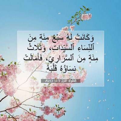 Picture 07 - اَلْمُلُوكِ ٱلْأَوَّلُ 11:3 AVD - وَكَانَتْ لَهُ سَبْعُ - Bible Verse Picture