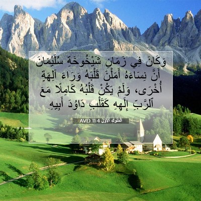Picture 07 - اَلْمُلُوكِ ٱلْأَوَّلُ 11:4 AVD - وَكَانَ فِي زَمَانِ - Bible Verse Picture
