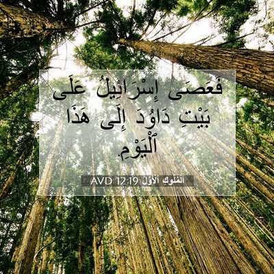 Picture 07 - اَلْمُلُوكِ ٱلْأَوَّلُ 12:19 AVD - فَعَصَى إِسْرَائِيلُ - Bible Verse Picture