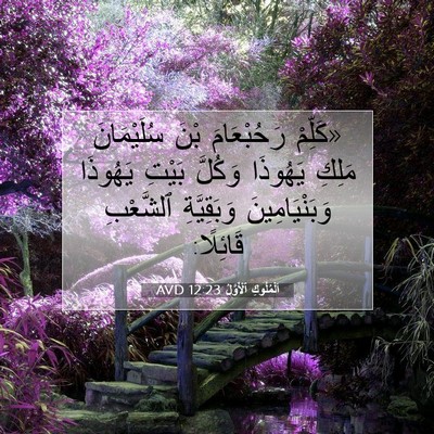 Picture 07 - اَلْمُلُوكِ ٱلْأَوَّلُ 12:23 AVD - «كَلِّمْ رَحُبْعَامَ بْنَ - Bible Verse Picture