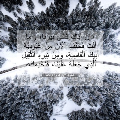Picture 07 - اَلْمُلُوكِ ٱلْأَوَّلُ 12:4 AVD - «إِنَّ أَبَاكَ قَسَّى - Bible Verse Picture
