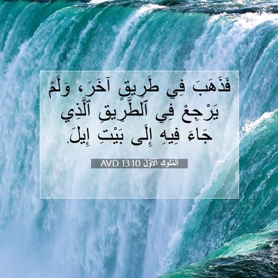 Picture 07 - اَلْمُلُوكِ ٱلْأَوَّلُ 13:10 AVD - فَذَهَبَ فِي طَرِيقٍ - Bible Verse Picture