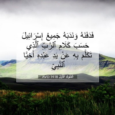 Picture 07 - اَلْمُلُوكِ ٱلْأَوَّلُ 14:18 AVD - فَدَفَنَهُ وَنَدَبَهُ - Bible Verse Picture