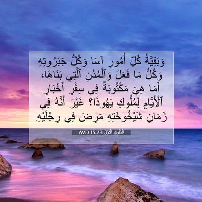 Picture 07 - اَلْمُلُوكِ ٱلْأَوَّلُ 15:23 AVD - وَبَقِيَّةُ كُلِّ أُمُورِ - Bible Verse Picture