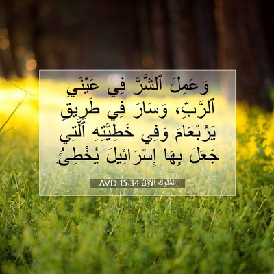 Picture 07 - اَلْمُلُوكِ ٱلْأَوَّلُ 15:34 AVD - وَعَمِلَ ٱلشَّرَّ فِي - Bible Verse Picture