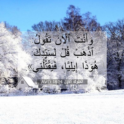 Picture 07 - اَلْمُلُوكِ ٱلْأَوَّلُ 18:14 AVD - وَأَنْتَ ٱلْآنَ تَقُولُ: - Bible Verse Picture