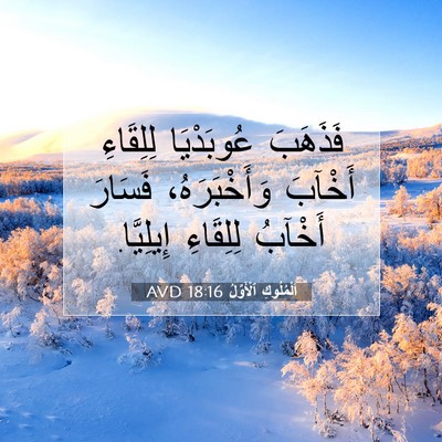 Picture 07 - اَلْمُلُوكِ ٱلْأَوَّلُ 18:16 AVD - فَذَهَبَ عُوبَدْيَا - Bible Verse Picture