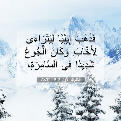 Picture 07 - اَلْمُلُوكِ ٱلْأَوَّلُ 18:2 AVD - فَذَهَبَ إِيلِيَّا - Bible Verse Picture