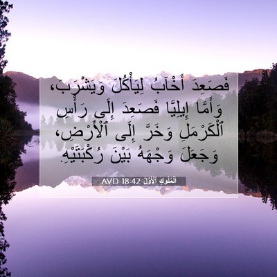 Picture 07 - اَلْمُلُوكِ ٱلْأَوَّلُ 18:42 AVD - فَصَعِدَ أَخْآبُ - Bible Verse Picture