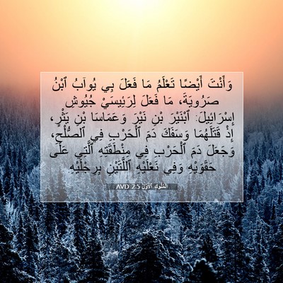 Picture 07 - اَلْمُلُوكِ ٱلْأَوَّلُ 2:5 AVD - وَأَنْتَ أَيْضًا تَعْلَمُ - Bible Verse Picture