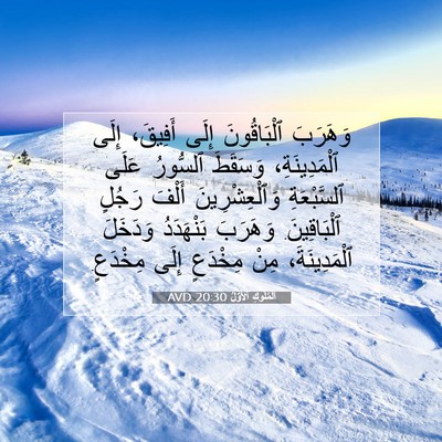 Picture 07 - اَلْمُلُوكِ ٱلْأَوَّلُ 20:30 AVD - وَهَرَبَ ٱلْبَاقُونَ - Bible Verse Picture