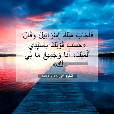 Picture 07 - اَلْمُلُوكِ ٱلْأَوَّلُ 20:4 AVD - فَأَجَابَ مَلِكُ - Bible Verse Picture