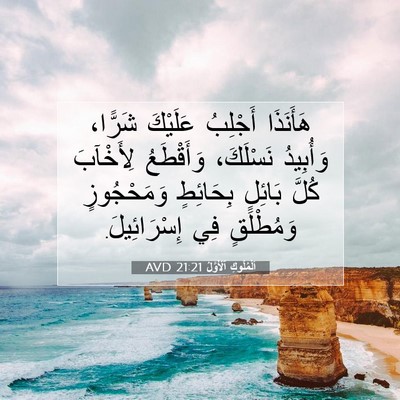 Picture 07 - اَلْمُلُوكِ ٱلْأَوَّلُ 21:21 AVD - هَأَنَذَا أَجْلِبُ - Bible Verse Picture