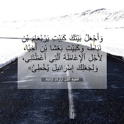 Picture 07 - اَلْمُلُوكِ ٱلْأَوَّلُ 21:22 AVD - وَأَجْعَلُ بَيْتَكَ - Bible Verse Picture