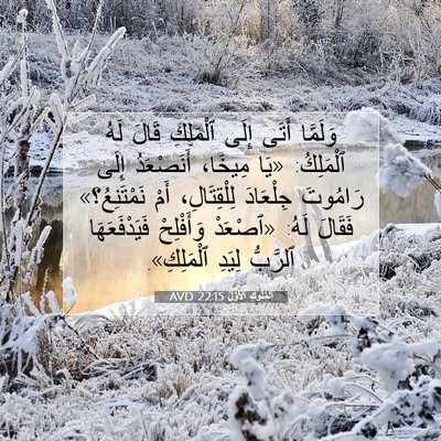 Picture 07 - اَلْمُلُوكِ ٱلْأَوَّلُ 22:15 AVD - وَلَمَّا أَتَى إِلَى - Bible Verse Picture