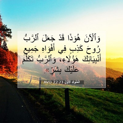 Picture 07 - اَلْمُلُوكِ ٱلْأَوَّلُ 22:23 AVD - وَٱلْآنَ هُوَذَا قَدْ - Bible Verse Picture