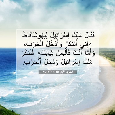 Picture 07 - اَلْمُلُوكِ ٱلْأَوَّلُ 22:30 AVD - فَقَالَ مَلِكُ - Bible Verse Picture