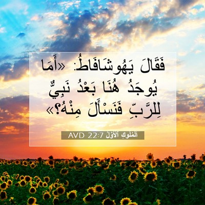 Picture 07 - اَلْمُلُوكِ ٱلْأَوَّلُ 22:7 AVD - فَقَالَ يَهُوشَافَاطُ: - Bible Verse Picture