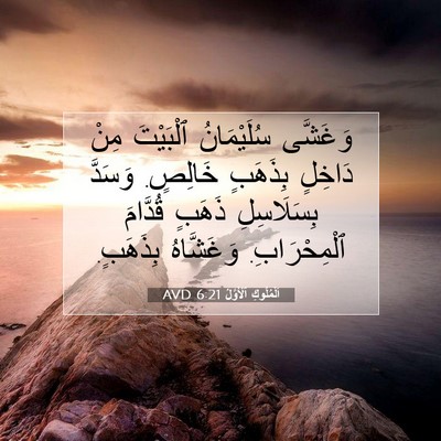 Picture 07 - اَلْمُلُوكِ ٱلْأَوَّلُ 6:21 AVD - وَغَشَّى سُلَيْمَانُ - Bible Verse Picture