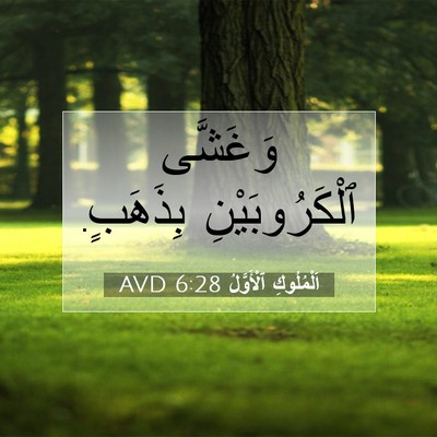 Picture 07 - اَلْمُلُوكِ ٱلْأَوَّلُ 6:28 AVD - وَغَشَّى ٱلْكَرُوبَيْنِ - Bible Verse Picture