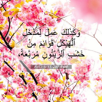 Picture 07 - اَلْمُلُوكِ ٱلْأَوَّلُ 6:33 AVD - وَكَذَلِكَ عَمِلَ - Bible Verse Picture