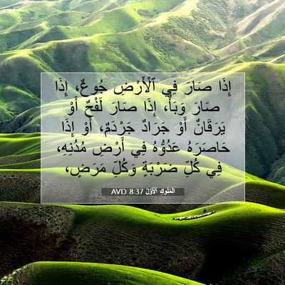 Picture 07 - اَلْمُلُوكِ ٱلْأَوَّلُ 8:37 AVD - إِذَا صَارَ فِي ٱلْأَرْضِ - Bible Verse Picture