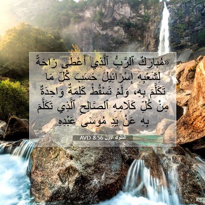 Picture 07 - اَلْمُلُوكِ ٱلْأَوَّلُ 8:56 AVD - «مُبَارَكٌ ٱلرَّبُّ - Bible Verse Picture