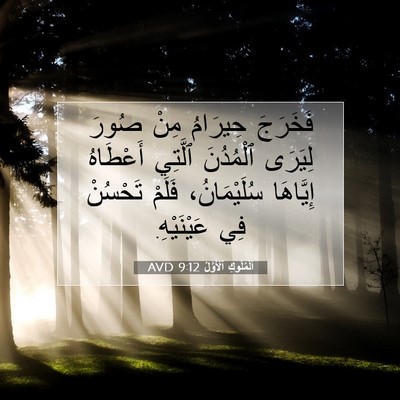 Picture 07 - اَلْمُلُوكِ ٱلْأَوَّلُ 9:12 AVD - فَخَرَجَ حِيرَامُ مِنْ - Bible Verse Picture