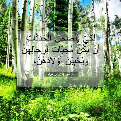 Picture 07 - تِيطُس 2:4 AVD - لِكَيْ يَنْصَحْنَ - Bible Verse Picture