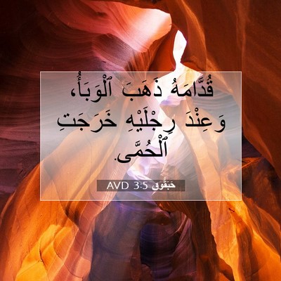 Picture 07 - حَبَقُّوق 3:5 AVD - قُدَّامَهُ ذَهَبَ - Bible Verse Picture