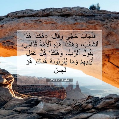 Picture 07 - حَجَّي 2:14 AVD - فَأَجَابَ حَجَّي وَقَالَ: - Bible Verse Picture