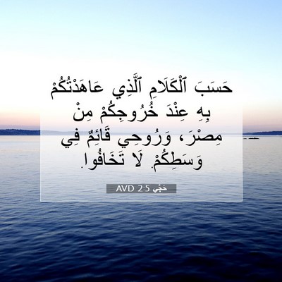 Picture 07 - حَجَّي 2:5 AVD - حَسَبَ ٱلْكَلَامِ ٱلَّذِي - Bible Verse Picture