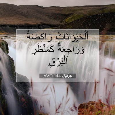Picture 07 - حِزْقِيَال 1:14 AVD - ٱلْحَيَوَانَاتُ رَاكِضَةٌ - Bible Verse Picture