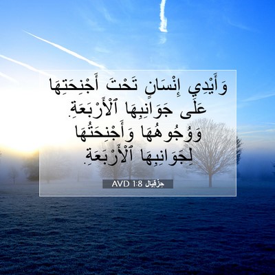 Picture 07 - حِزْقِيَال 1:8 AVD - وَأَيْدِي إِنْسَانٍ - Bible Verse Picture